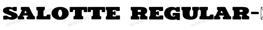 salotte regular字体转换